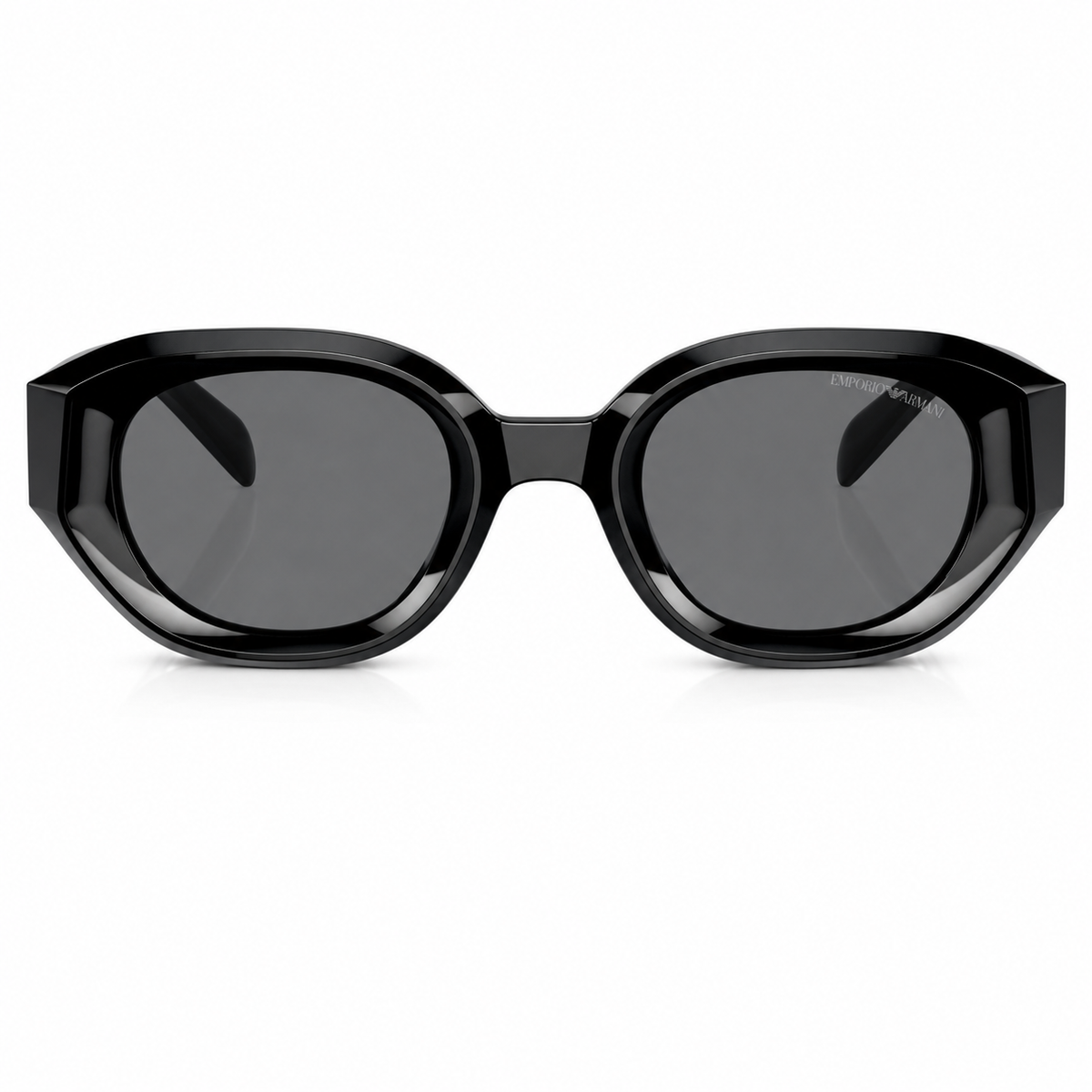 Black sunglasses on a white background.