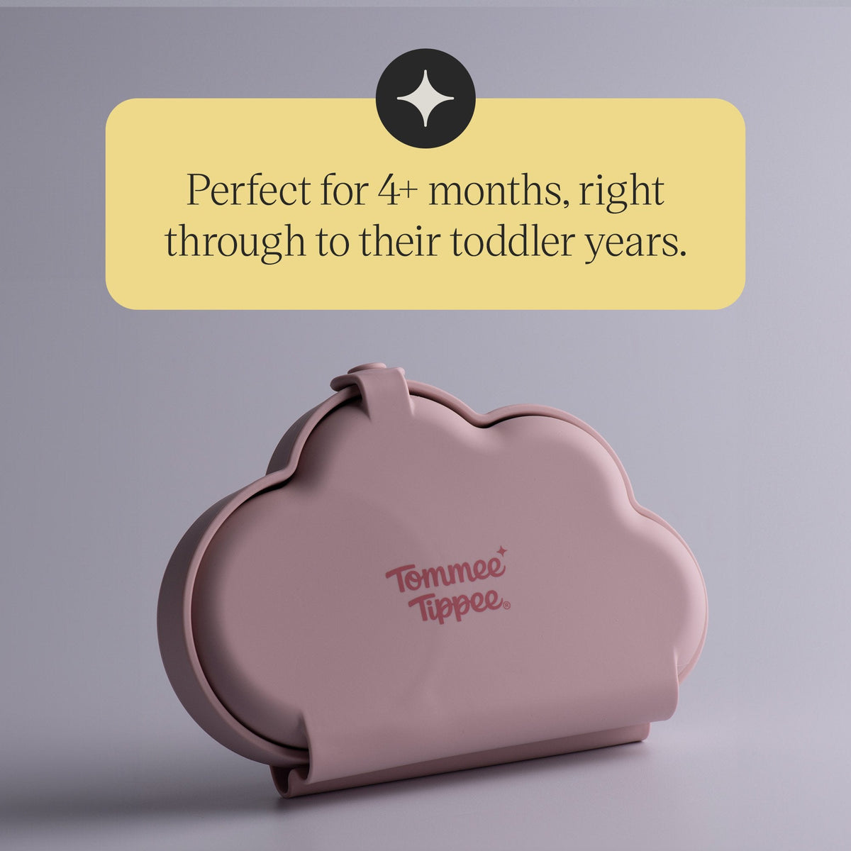 Tommee Tippee Silicone Foldable Plate with Suction Base – Pink