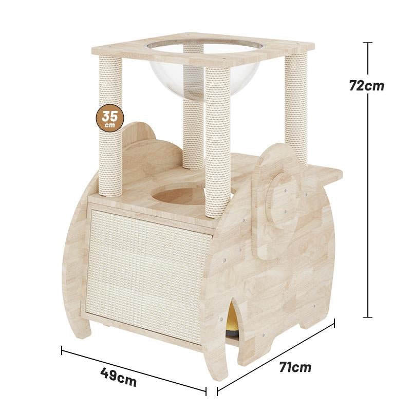 Elephant Rubber Wood Column