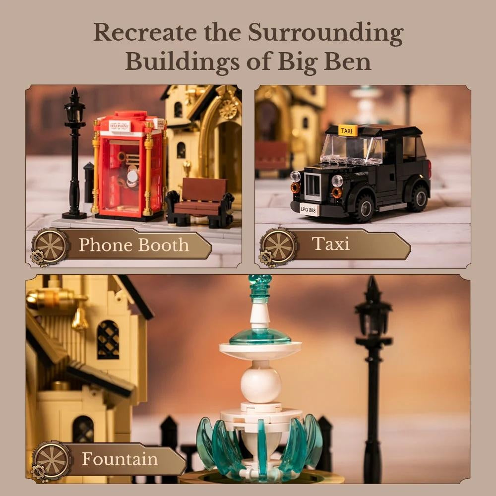 Pantasy Steampunk Clock Tower Building Set