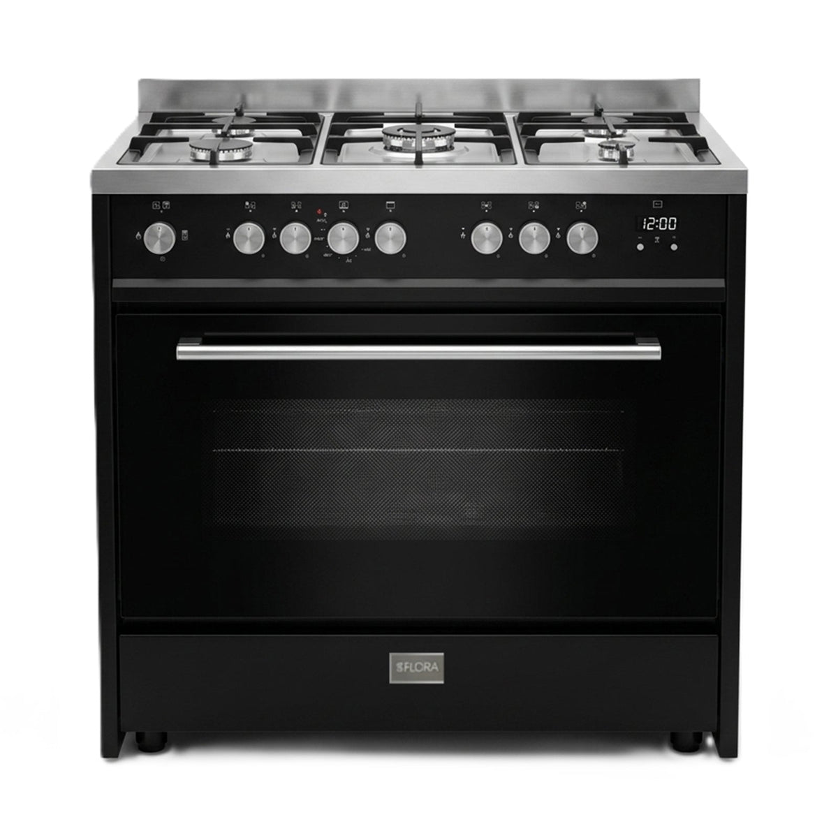 FLORA Cooker Wide 90 Cm Semi Pro Stainless Steel/Black