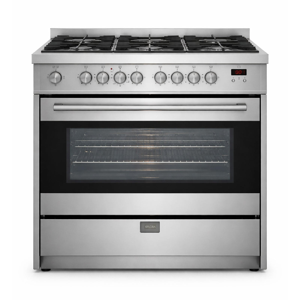 FLORA Cooker Wide 90 Cm Semi Pro Stainless Steel