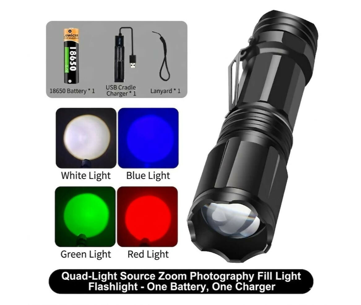 Torch LED Light | Portable Spotlight | Rechargeable | Handheld | RG