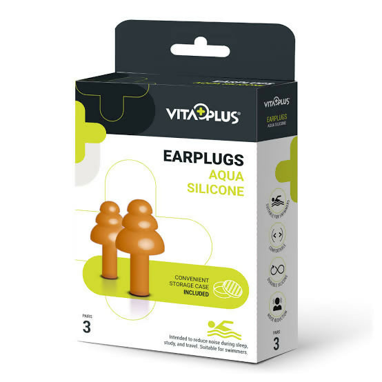 Earplugs- Silicone ( Aqua) - 3 Pairs