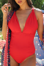 Ruby One Piece Curvy Swimsuit - Red