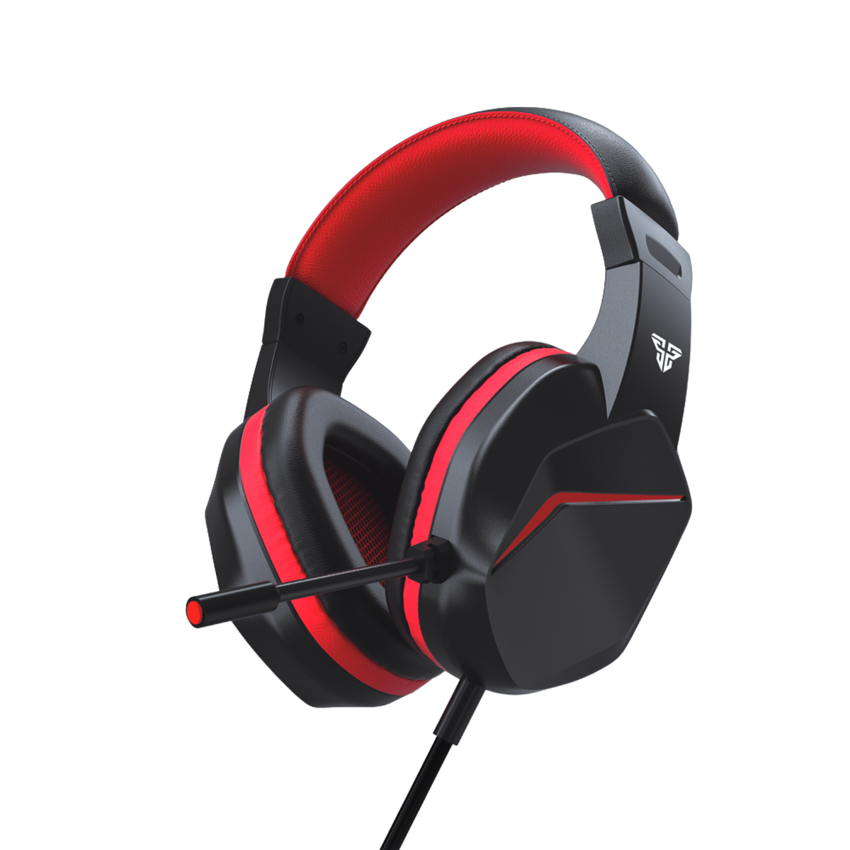 Fantech (HQ54) Mars II True Gaming Headset - 3.5mm Jack - Full-Size Over Ear - Black/Red