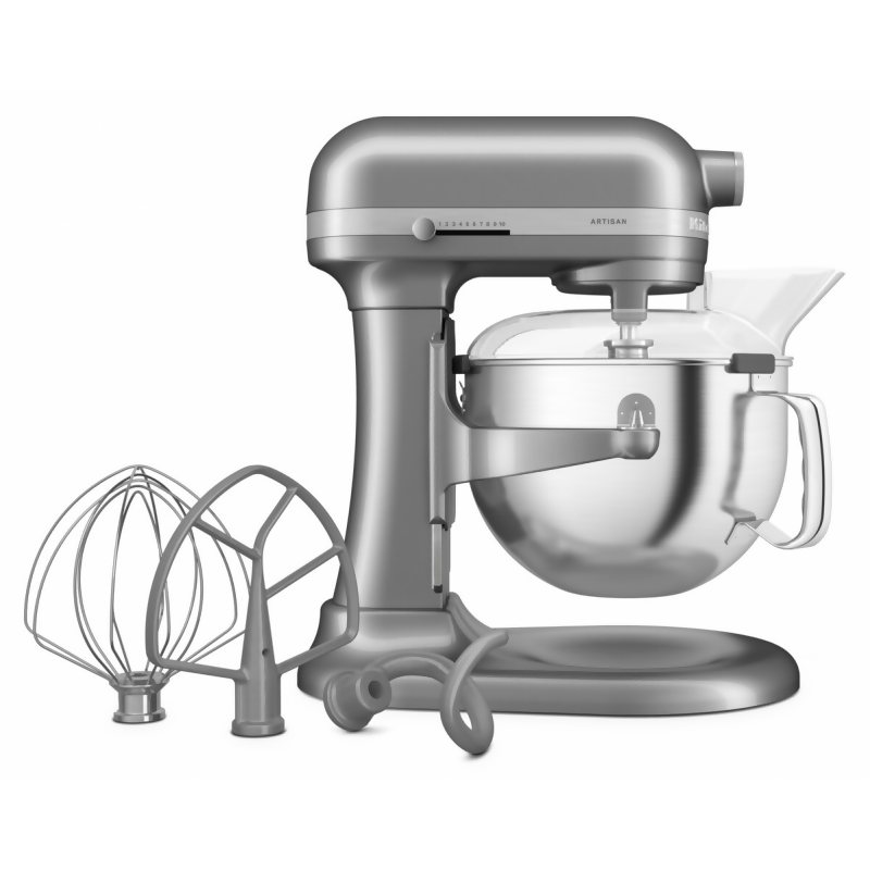 KitchenAid 5.6 L Bowl Lift Stand Mixer With Stainless Steel Heads & Double Flex Edge Beater - Contour Silver