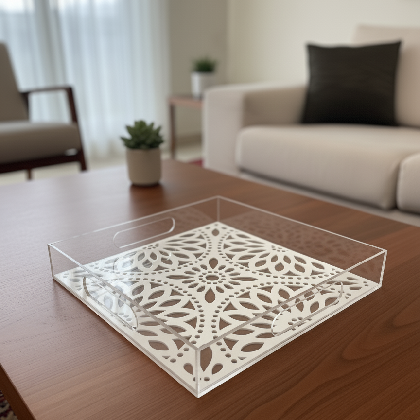 Scarlet Engraved Tray