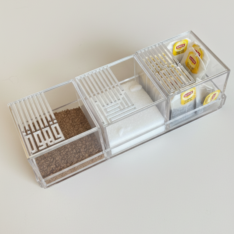 Tea, Coffee & Sugar Set with Tray
