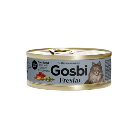 Gosbi - Fresko Cat Sterilized Beef With Chicken And Greens 70G