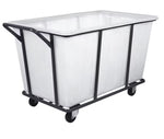 Plastic Laundry Cart Wheeled Trolley 360° Rotating Silent Wheels Blue