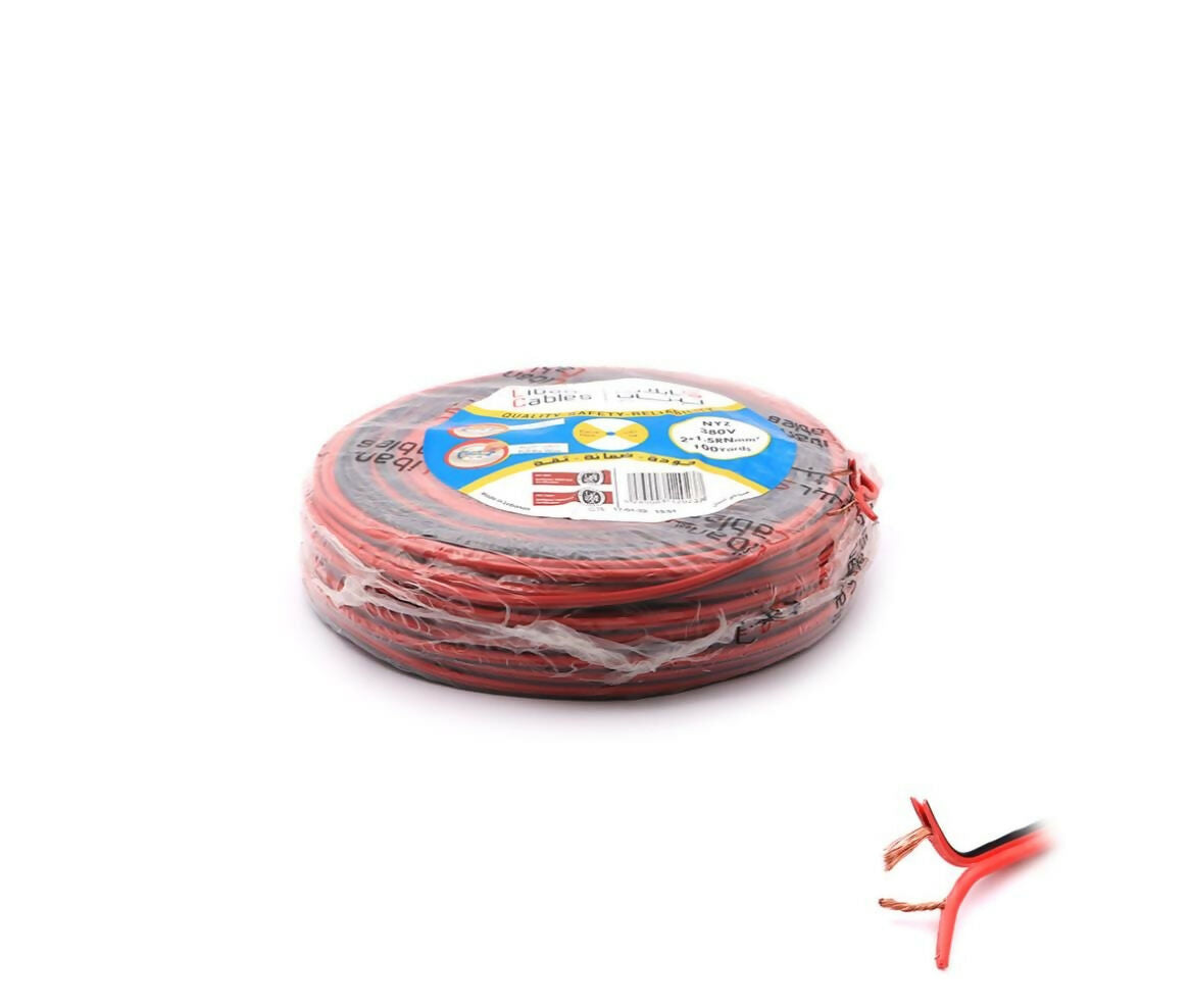 Wire Cable | 2x1.50mm | 91M | Red-Black | Liban Cables