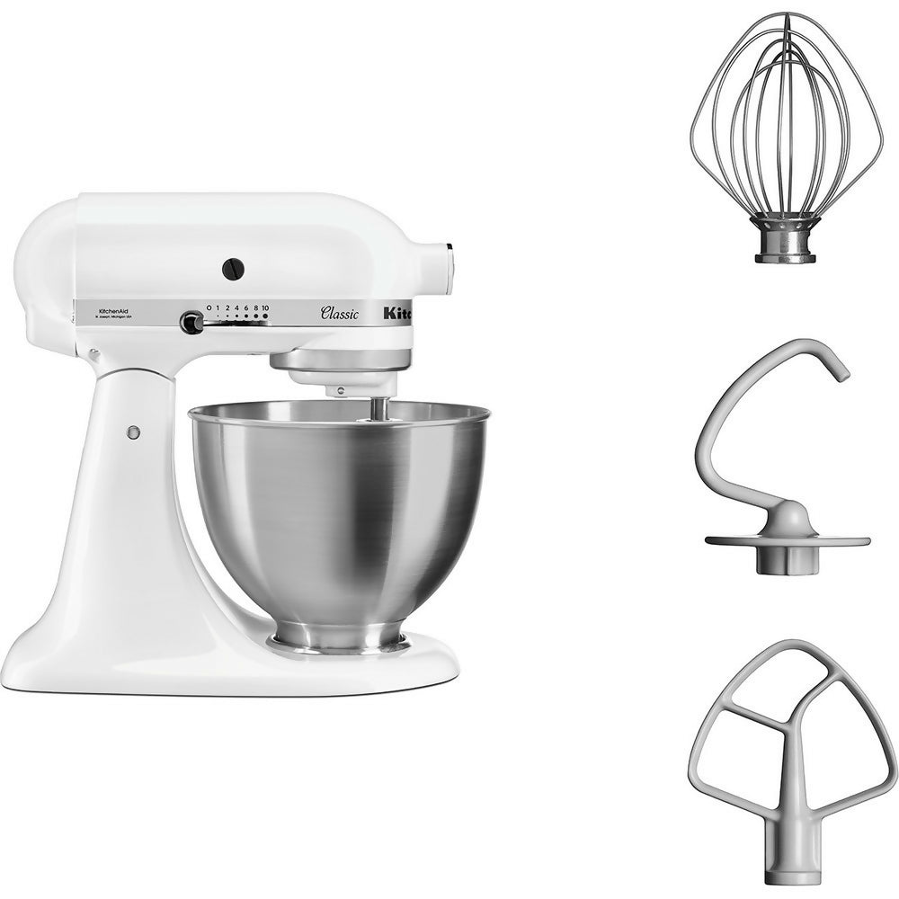KitchenAid Classic 4.3 L Tilt-Head Stand Mixer - White