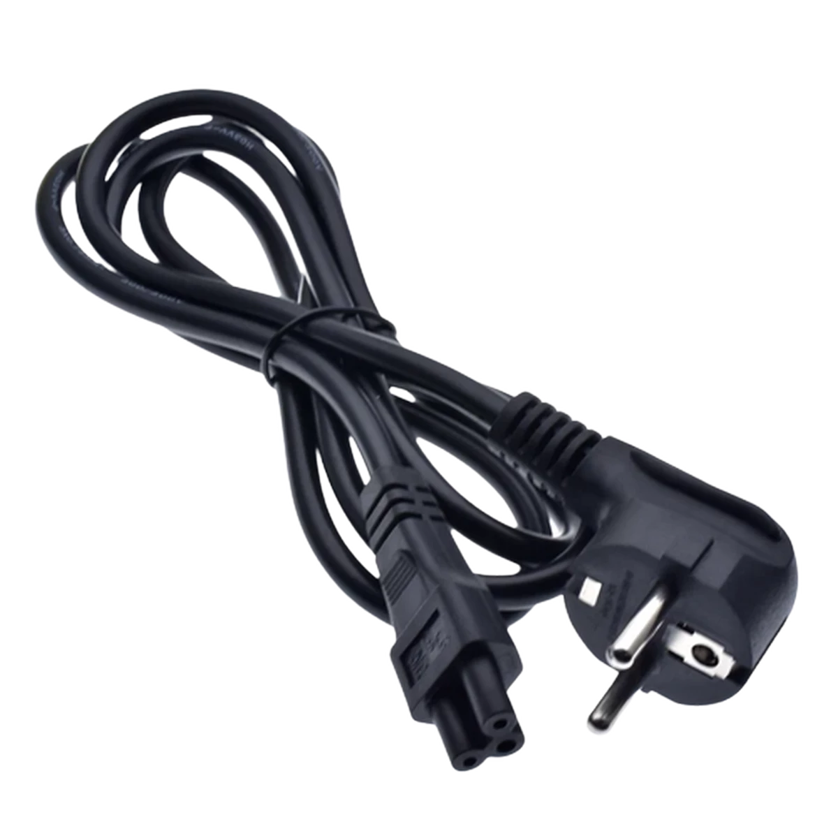 CEM C7 Figure-8 Power cable with Type F 2-Pin UK Plug - 1.5m - Black