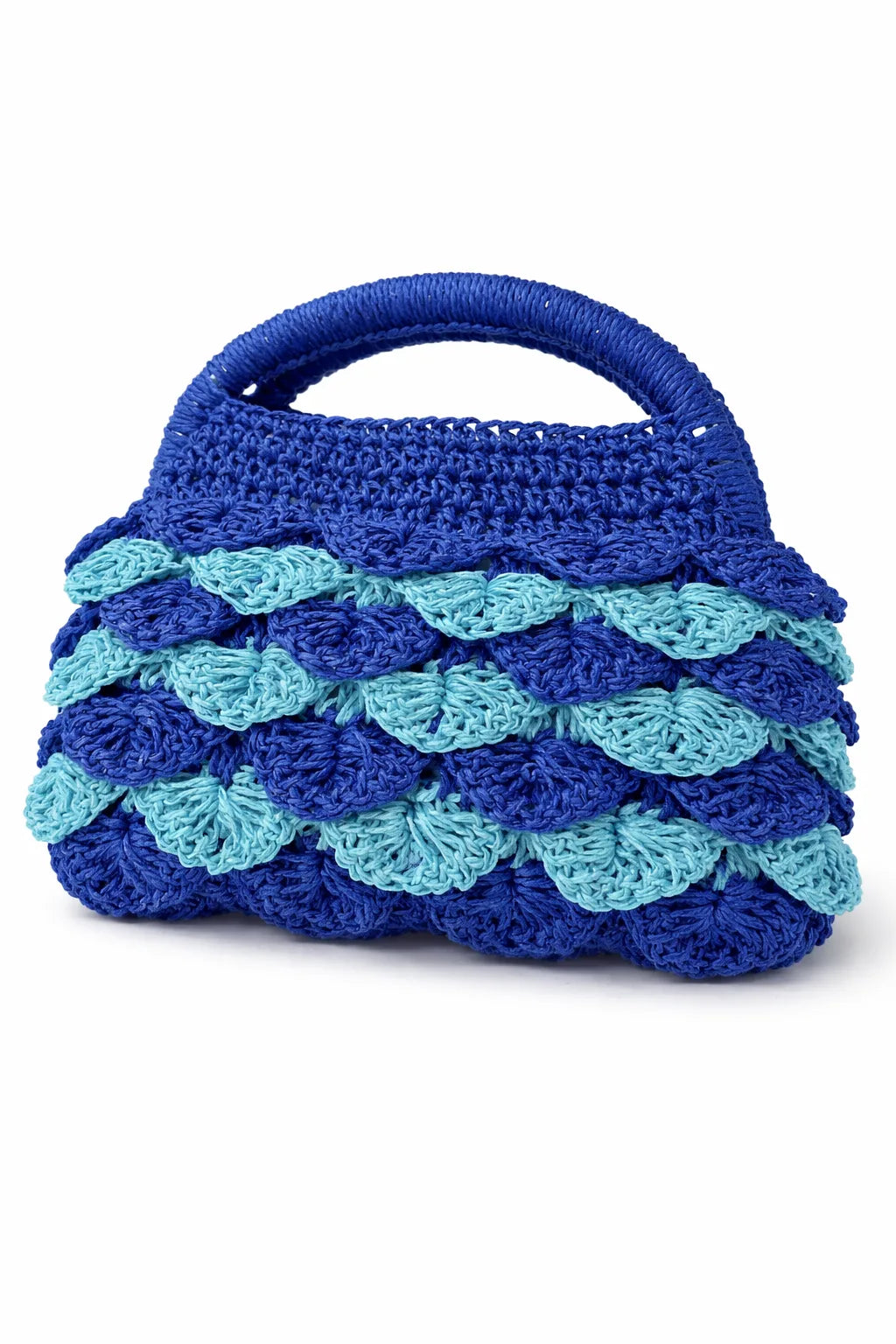 "SHELL" STRAW POUCH BAG