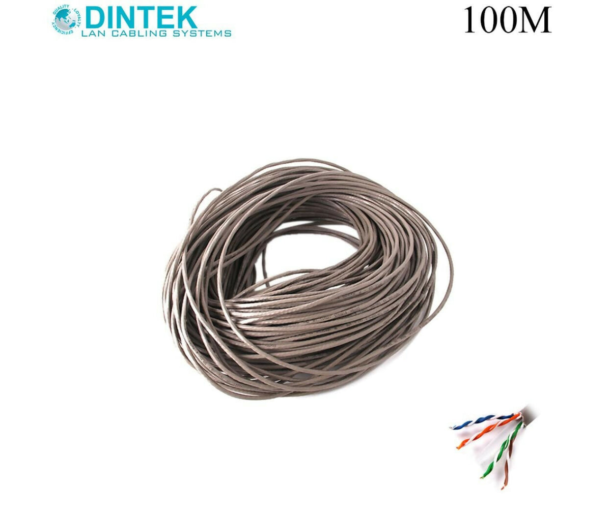 Network Cable | CAT6 | UUTP | 0.5mm | Roll 100M | Dintek