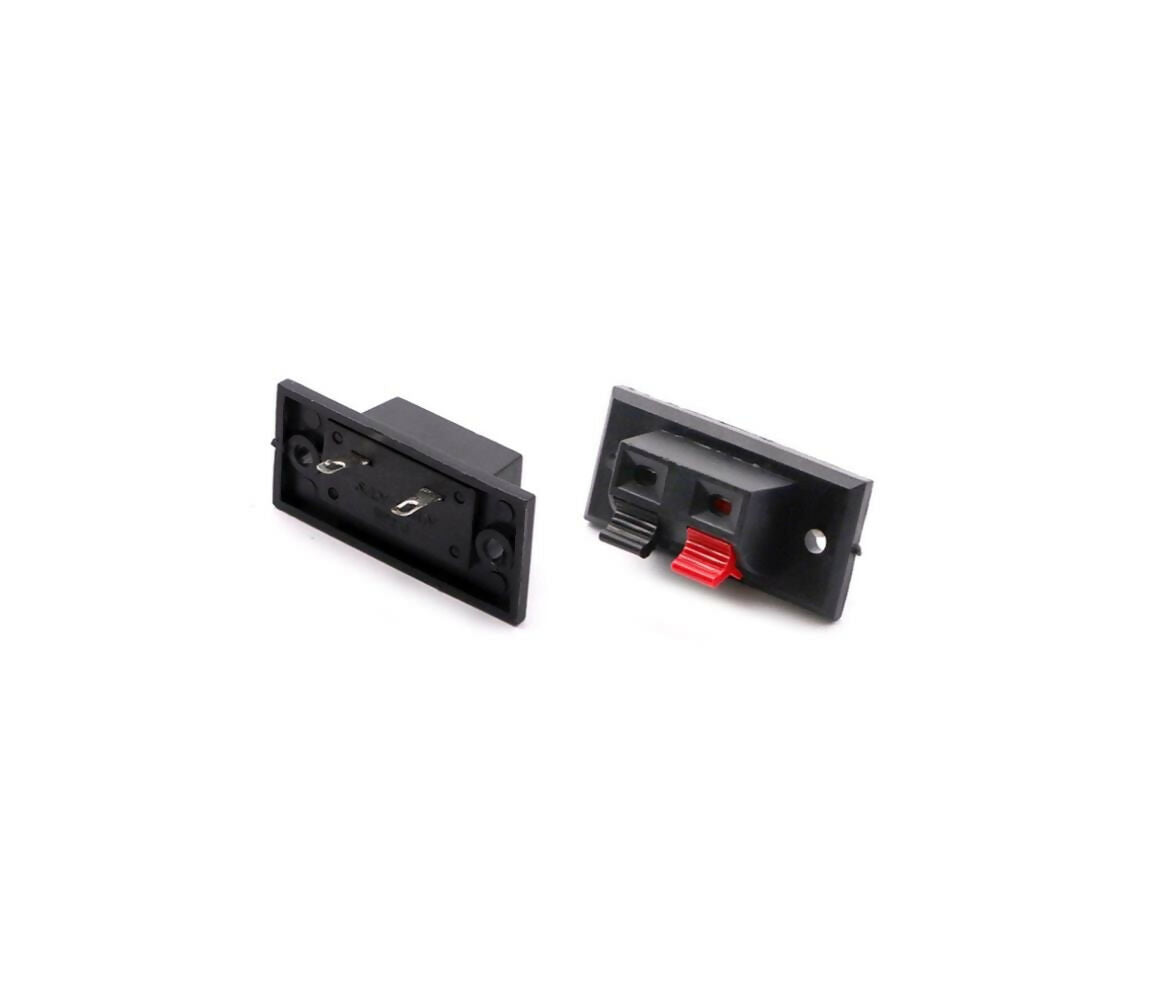 Audio Speaker Connector | 2x Terminal Clip | Push Release | Wall Mount | Screw 3.5cm