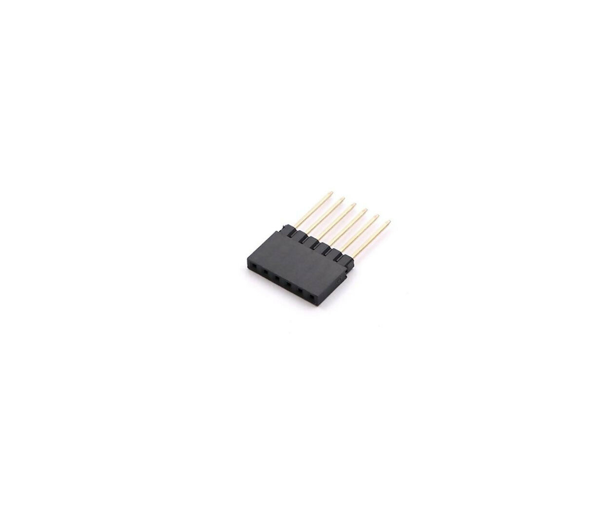 Connector | Straight Female Pin Header | 6x1 | 12x2.54mm