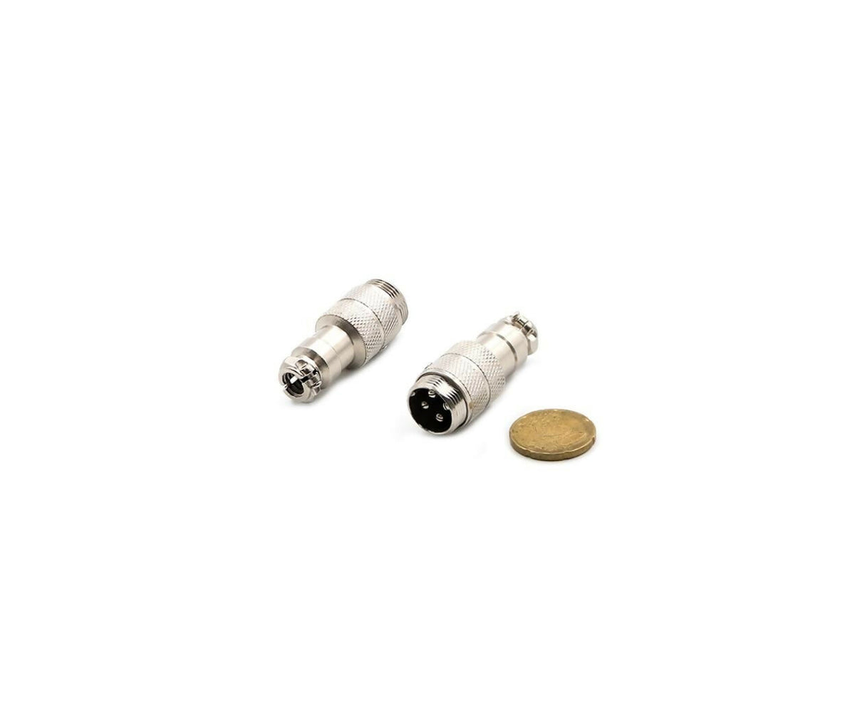 Circular Plug | Aviation Connector 4-Pin Male 16mm | Cable Mount