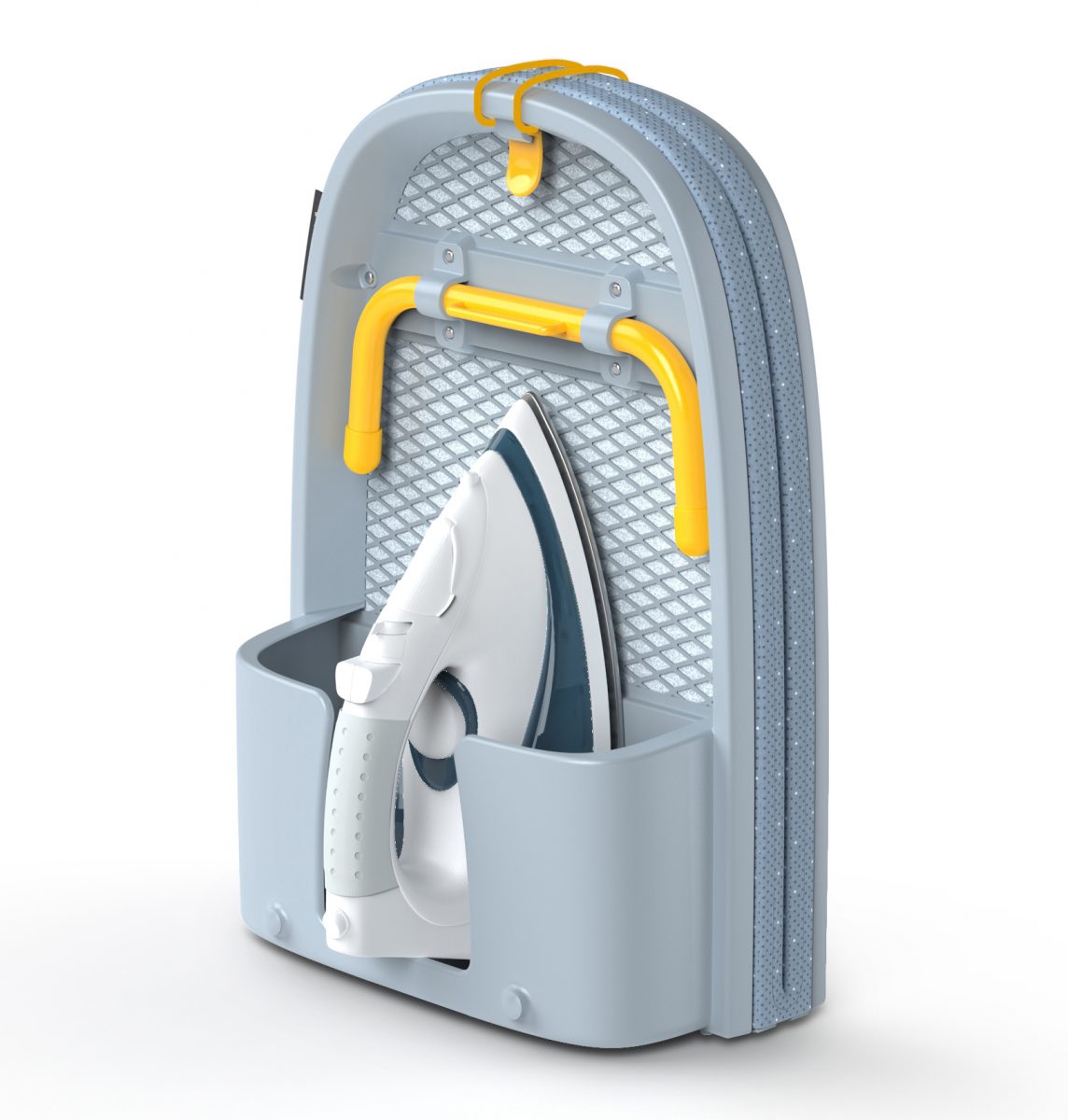 Joseph Joseph Pocket Plus Folding Ironing Board with Advanced Cover Grey Yellow