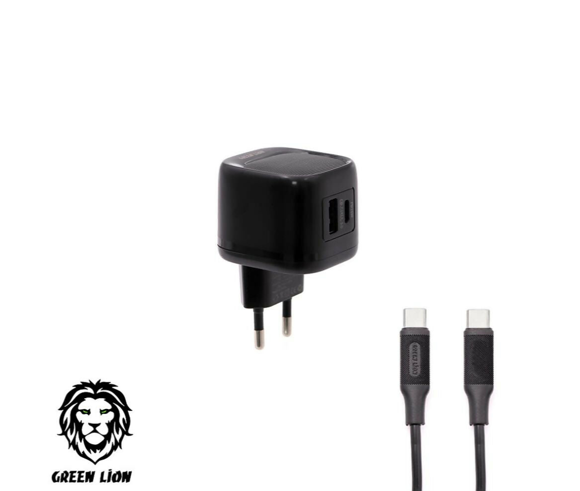 Mobile Charger | 20W | EU | Cable USB-C | Ultra Compact | Green Lion