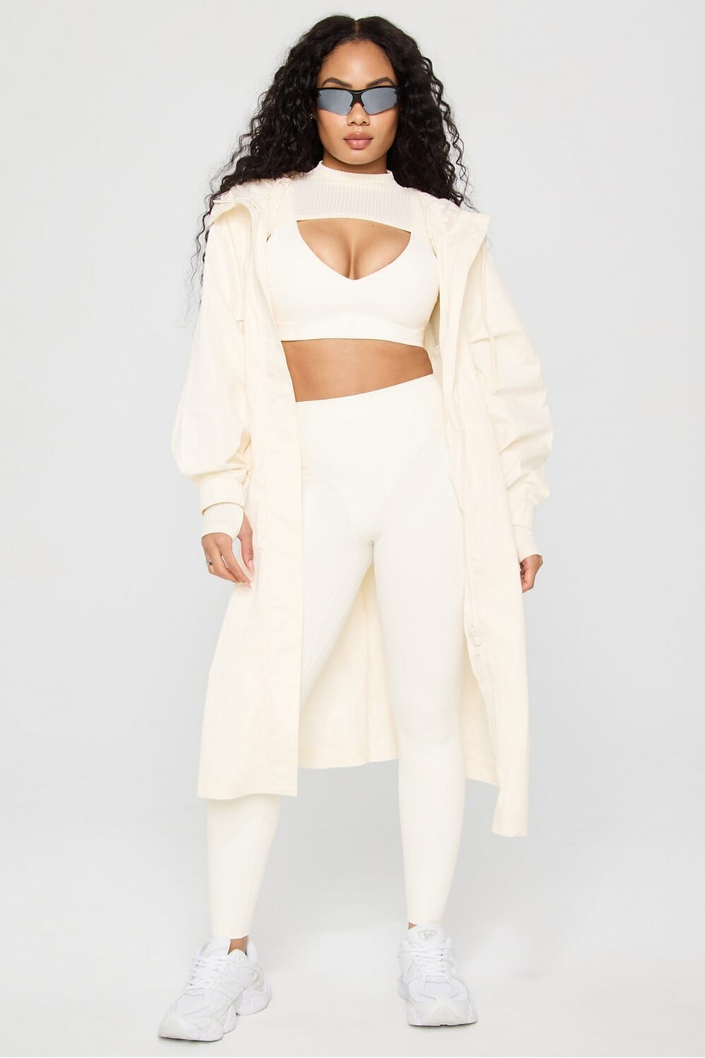 FABLETICS HOODED TRENCH COAT