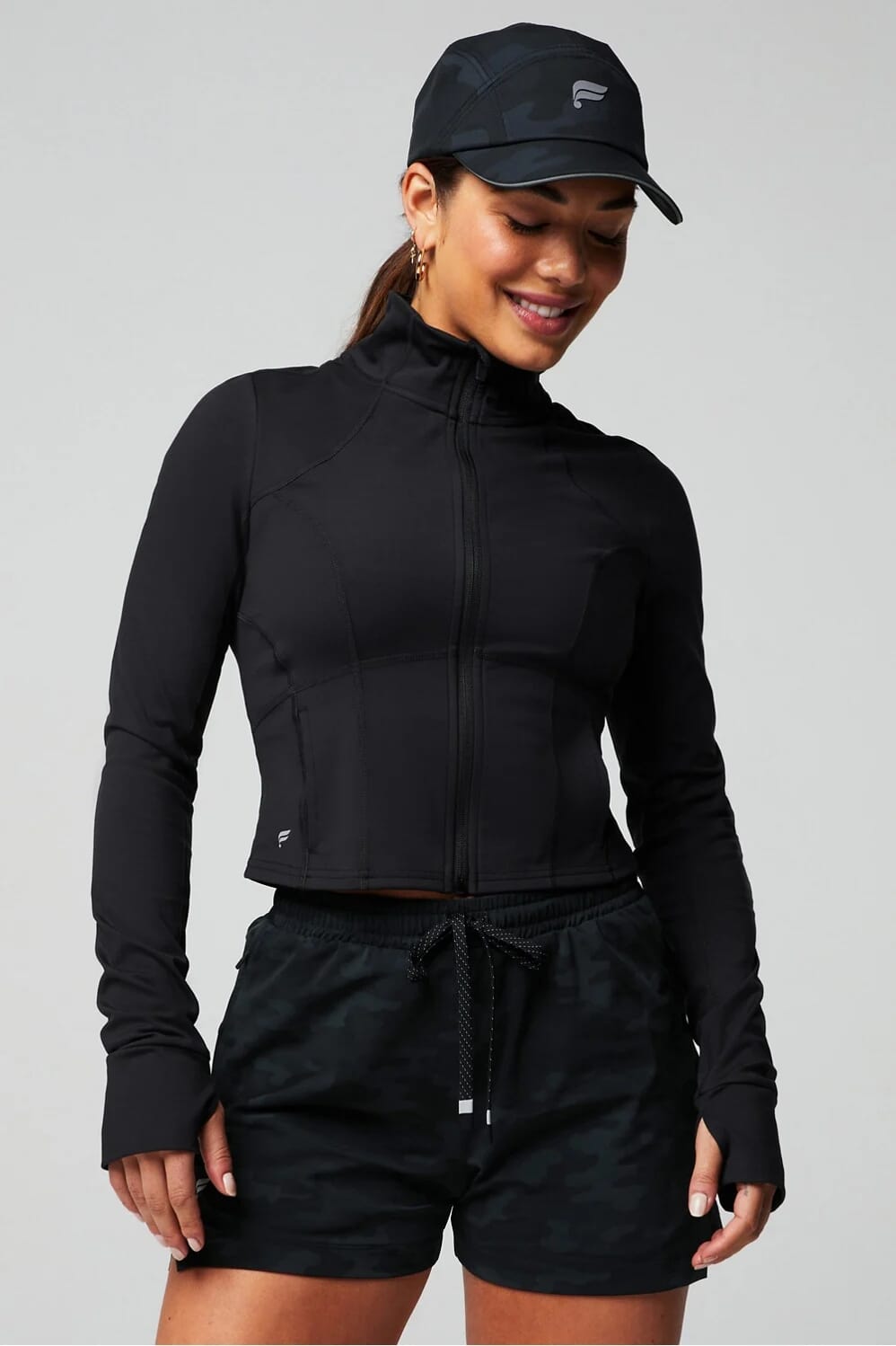 FABLETICS PERFECT STORM CROPPED TRAIN JACKET