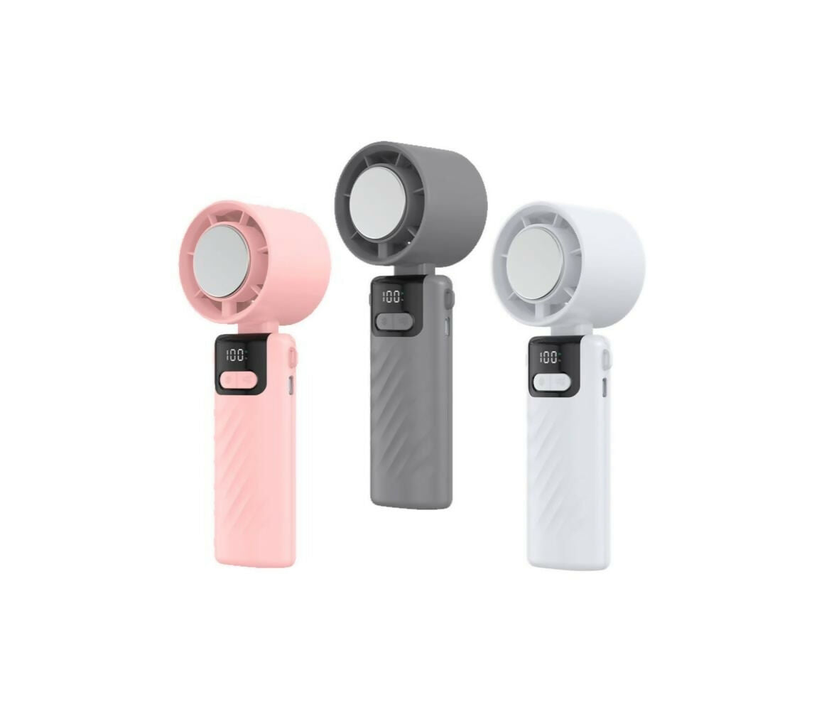 USB Fan, DC 5V 5W, Li-ion Battery 3000mAh, Max Run Time 12hrs, 166x56x47.5mm