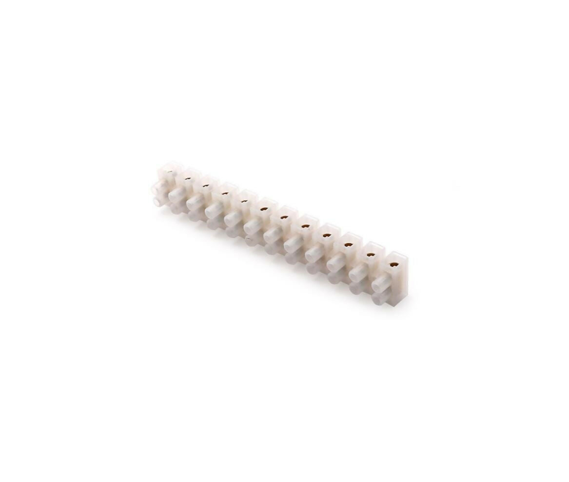 Terminal Block | Barrier | 25mm | 12-Way | White