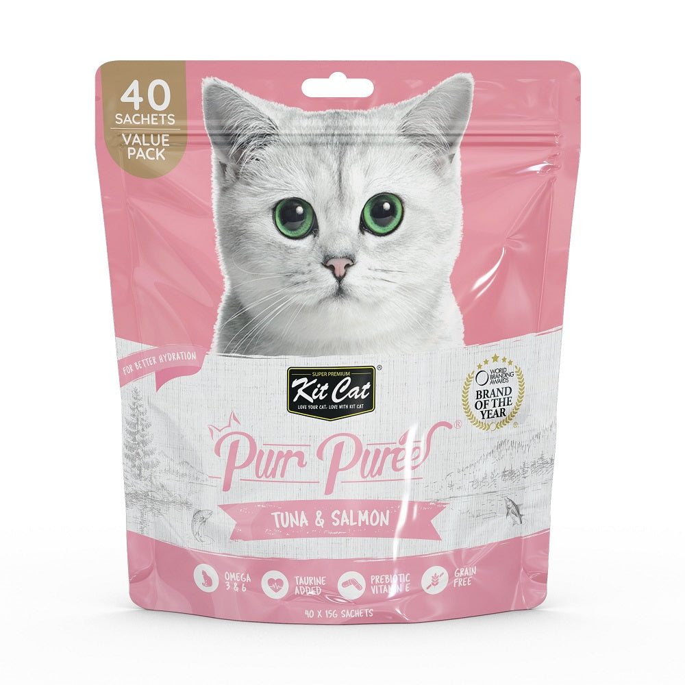 Kit Cat Purr Puree Value Pack Tuna & Salmon 40x15g