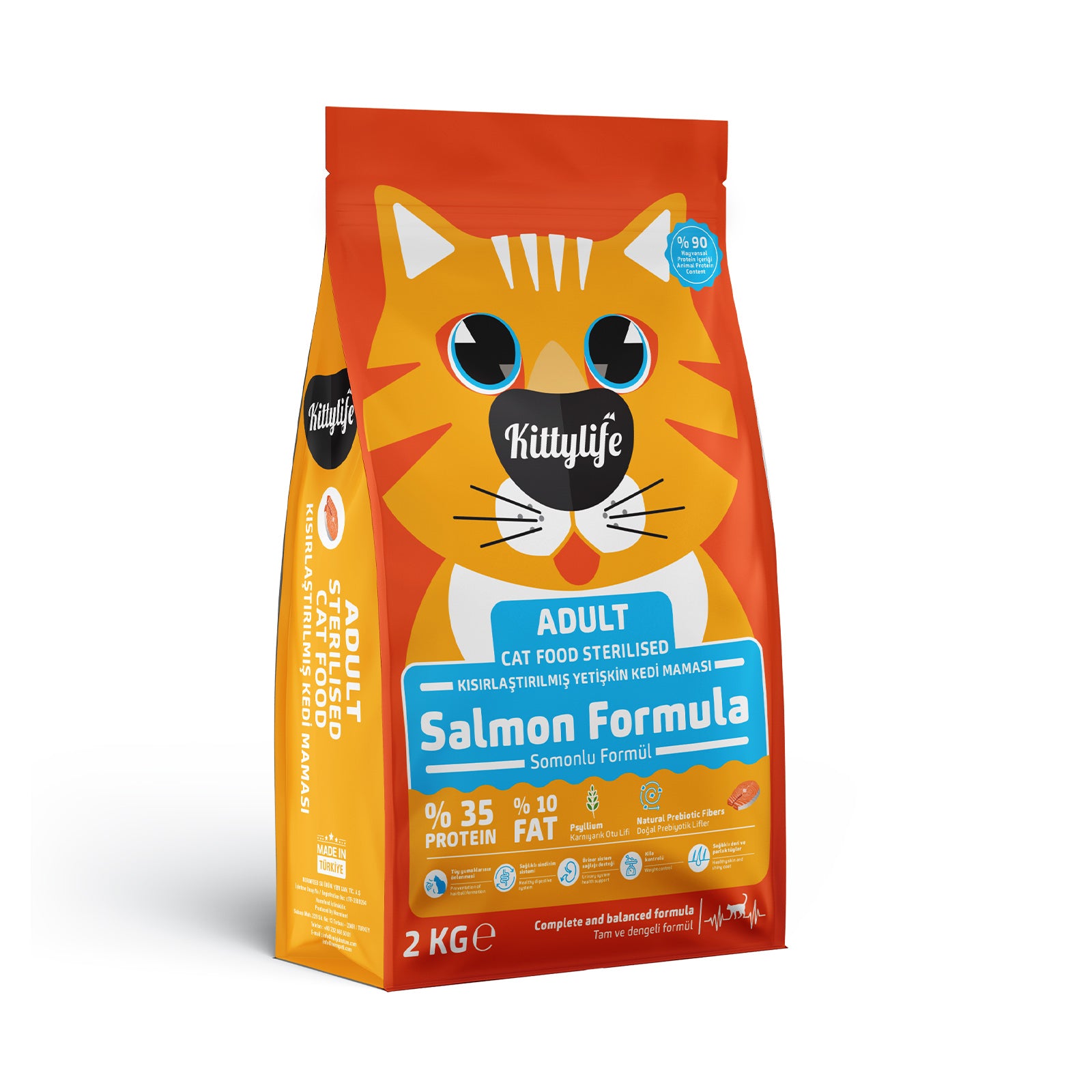 Kittylife Salmon Sterilized Adult Cat Food 2kg