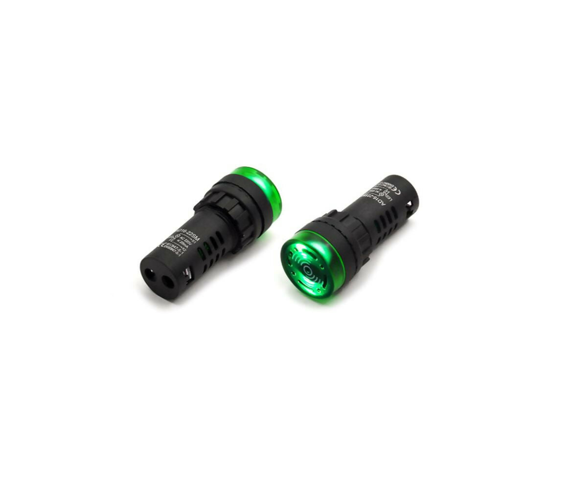 LED Indicator | 220V | 22mm | Green | Buzzer & Timer 20S