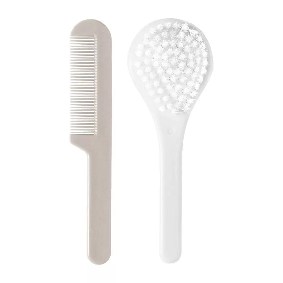 LUMA Comb and Hairbrush Set – White