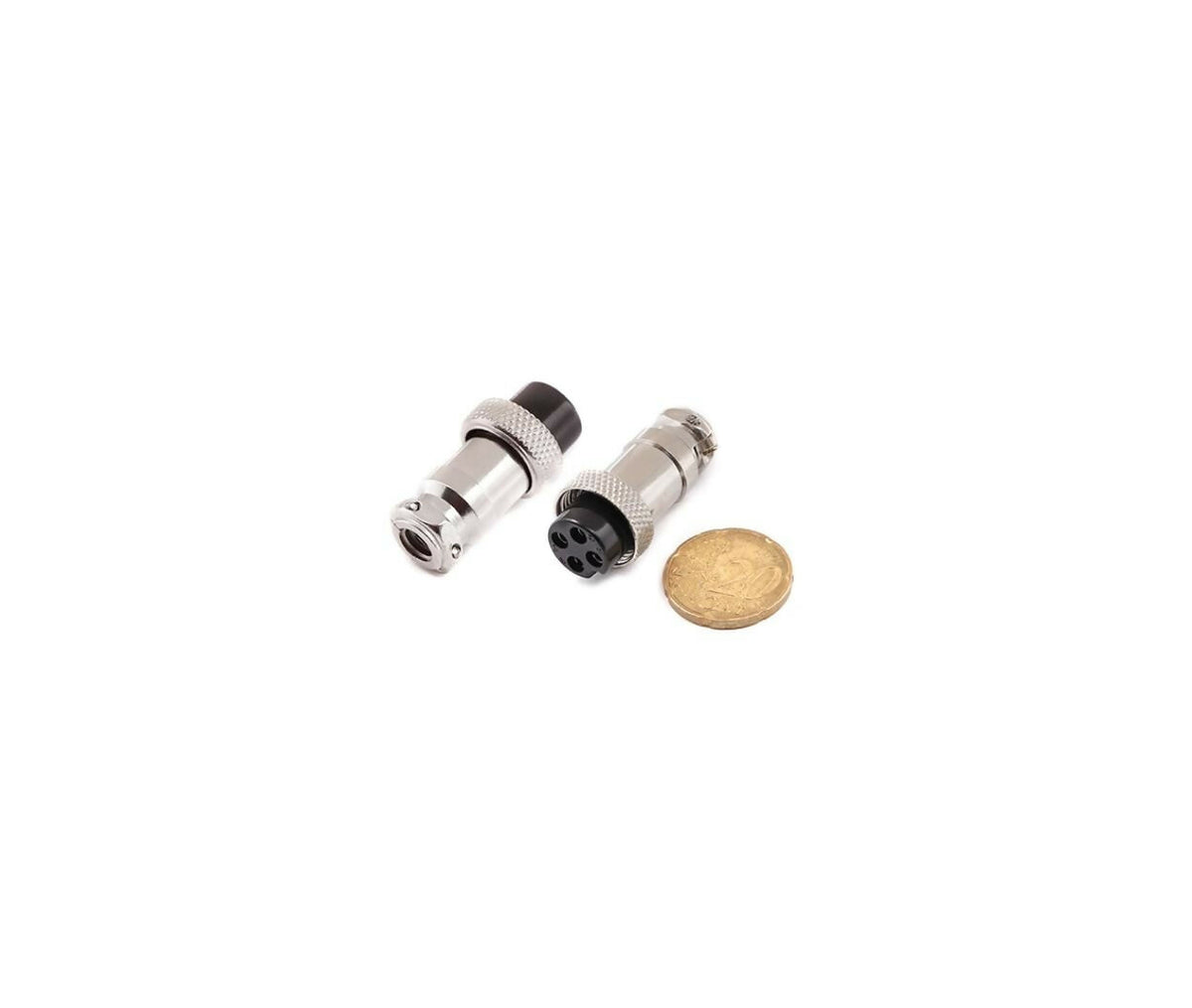 Circular Plug | Aviation Connector 4-Pin Female 16mm | Chassis Mount