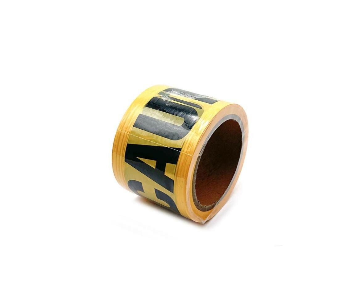 WARNING RIBBON | CAUTION | YELLLOW + BLACK | 100M