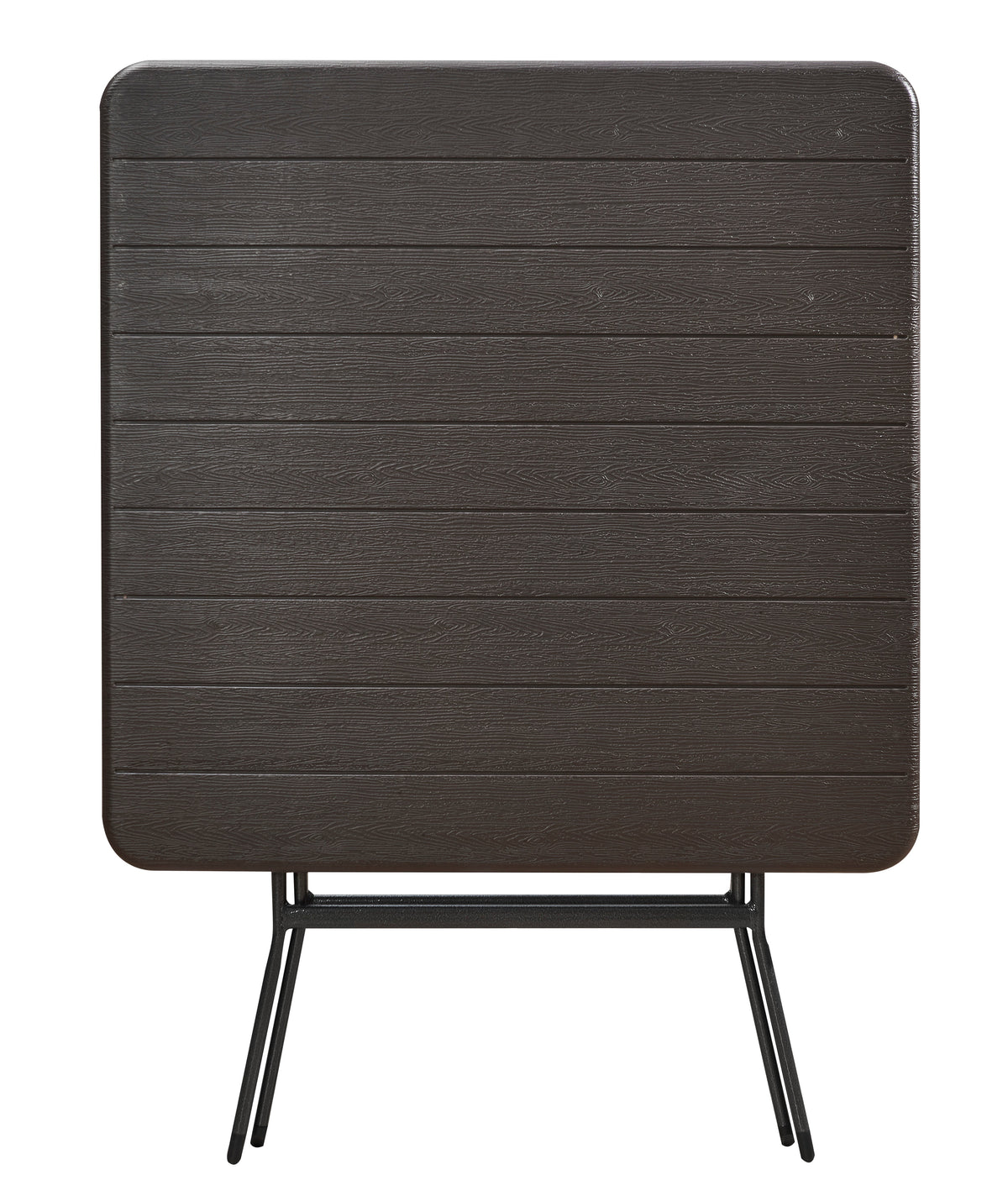 Folding square table with wooden design