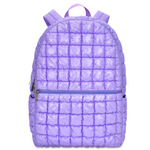 Lavender Shiny Puffer Backpack