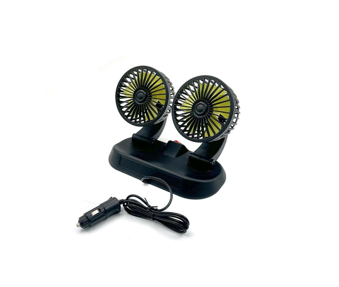 Car Fan | Portable | 12V 4" | Dual Head