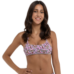 Lucia Bikini Top - Floral Pink