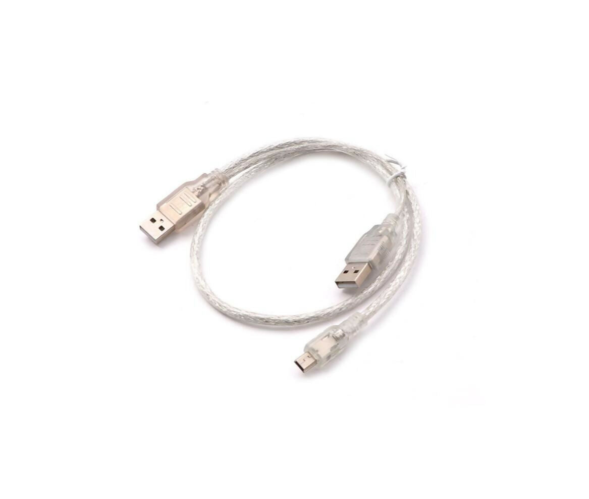 Data Cable | Mini USB Male - 2x USB Male | 0.5M