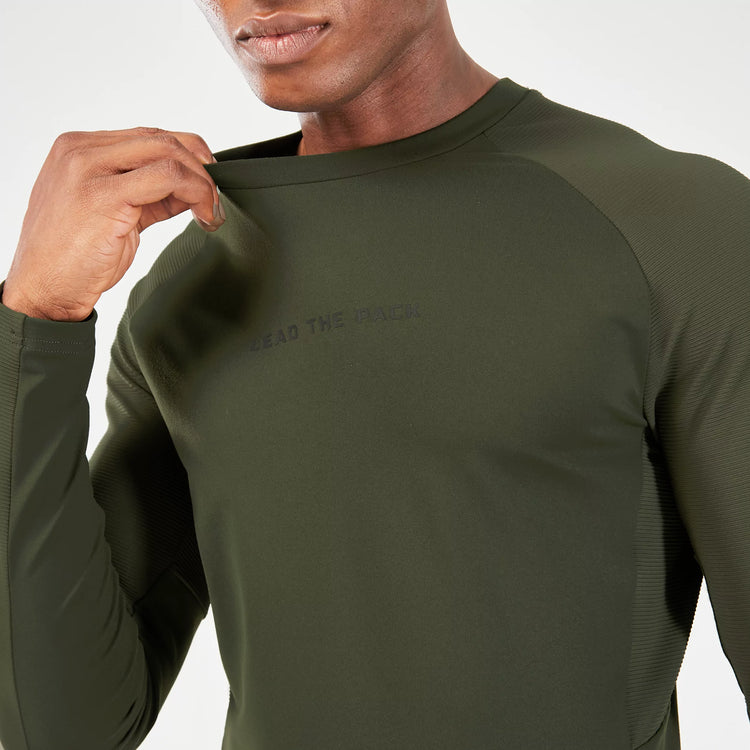 SQUATWOLF STATEMENT RIBBED LONG SLEEVES TEE