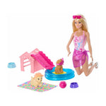 Barbie Puppy Pool Party Aloha Blonde Doll playset