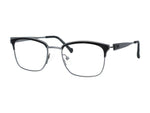 Black eyeglasses on a white background