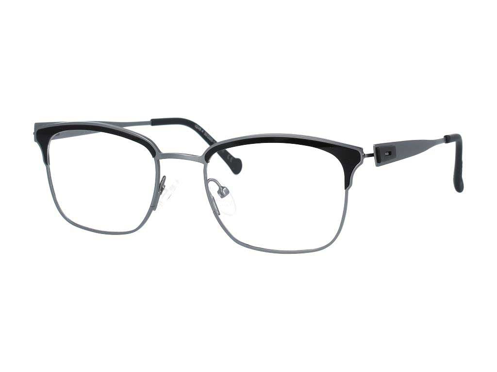 Black eyeglasses on a white background