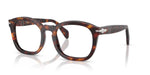 Havana eyeglasses with a brand logo on a white background