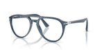 Blue eyeglasses on a white background