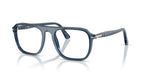 Blue eyeglasses on a white background