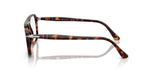 Tortoiseshell havana eyeglasses on a white background