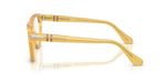 Mutard-framed eyeglasses on a white background