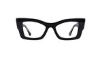 Black cat-eye oversized glasses 